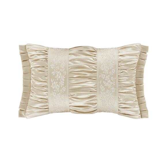 J. Queen New York Decorative Cream Satin Lace Throw Pillows NEW - Picture 2 of 4